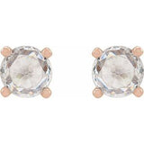 14K Rose 1/4 CTW Rose-Cut Natural Diamond Stud Earrings
