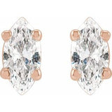 14K Rose 1/8 CTW Natural Diamond Earrings