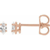 14K Rose 1/8 CTW Natural Diamond Earrings