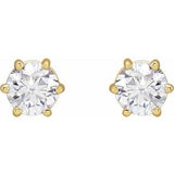 14K Yellow 3/4 CTW Natural Diamond Stud Earrings