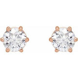 14K Rose 3/4 CTW Natural Diamond Stud Earrings