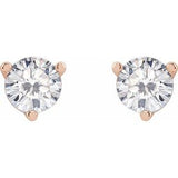 14K Rose 4.5 mm Round Stuller Lab-Grown Moissanite™ Earrings