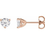 14K Rose 4.5 mm Round Stuller Lab-Grown Moissanite™ Earrings