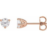 14K Rose 4 mm Round Stuller Lab-Grown Moissanite™ Earrings