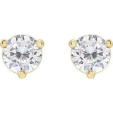 14K Yellow 5 mm Round Stuller Lab-Grown Moissanite™ Earrings