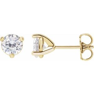 14K Yellow 5 mm Round Stuller Lab-Grown Moissanite™ Earrings