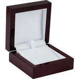 Cherrywood Flap Earring/Pendant Box with Reversible Insert