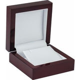 Cherrywood Flap Earring/Pendant Box with Reversible Insert