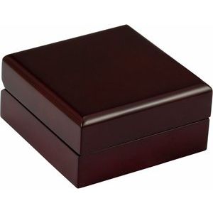 Cherrywood Flap Earring/Pendant Box with Reversible Insert