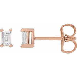 14K Rose 1/5 CTW Natural Diamond Stud Earrings