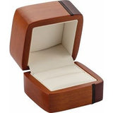 Brown Wood Single Ring Box