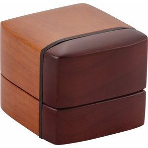 Brown Wood Single Ring Box