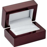 Cherrywood Double Ring/Cuff Link Box