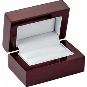 Cherrywood Double Ring/Cuff Link Box