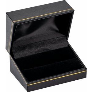 Black Double Ring/Cuff Link Box