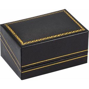 Black Double Ring/Cuff Link Box