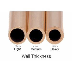 14K Rose 3.5 mm OD Round Heavy Tubing