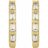 14K Yellow 1/10 CTW Natural Diamond Huggie Earrings