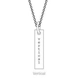 14K Yellow .03 CT Natural Diamond Engravable Bar 16-18" Necklace