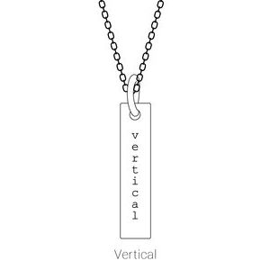 14K Yellow .03 CT Natural Diamond Engravable Bar 16-18" Necklace