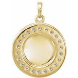 14K Yellow 1/5 CTW Natural Diamond Engravable 16-18" Necklace