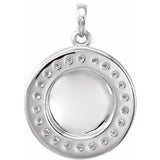 Platinum 1/5 CTW Natural Diamond Engravable 16-18" Necklace