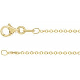 18K Yellow Gold-Plated Sterling Silver 1.4 mm Diamond-Cut Cable 16" Chain