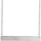 Sterling Silver Engravable Bar 16" Necklace