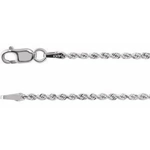 Sterling Silver 1.6 mm Diamond-Cut Rope 24" Chain