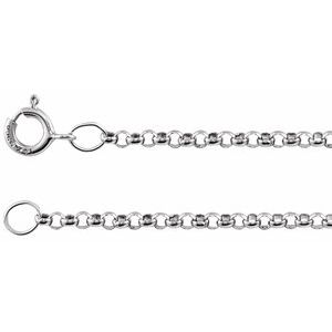 Sterling Silver 1.5 mm Rolo 18" Chain