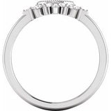 14K White 1/5 CTW Natural Diamond Contour Band