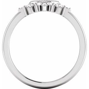 14K White 1/5 CTW Natural Diamond Contour Band