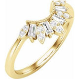 14K Yellow 1/5 CTW Natural Diamond Contour Band