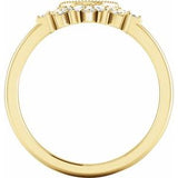 14K Yellow 1/5 CTW Natural Diamond Contour Band
