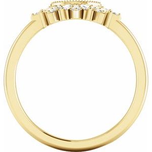 14K Yellow 1/5 CTW Natural Diamond Contour Band