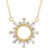 14K Yellow 3/8 CTW Diamond Circle 16" Necklace - Siddiqui Jewelers