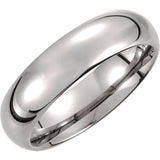 Tungsten 6 mm Half Round Band Size 6 - Siddiqui Jewelers