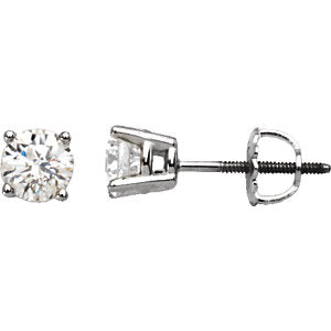 14K White 3.4 mm=1/3 CTW Diamond Earrings - Siddiqui Jewelers