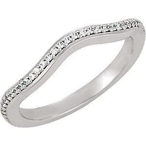 18K White Band Mounting - Siddiqui Jewelers