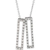 14K White 1/3 CTW Diamond Rectangle 16-18 Inch Necklace - Siddiqui Jewelers
