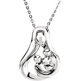 Sterling Silver 3 Child Mother's Embrace 18" Necklace - Siddiqui Jewelers