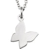 14K White Tiny Posh® Butterfly 16-18" Necklace - Siddiqui Jewelers