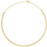 14K Yellow 3-Strand Bead Chain 13-16" Choker - Siddiqui Jewelers