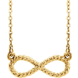 14K Yellow Rope Infinity-Inspired 18" Necklace - Siddiqui Jewelers