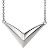 Platinum "V" 16-18" Necklace - Siddiqui Jewelers