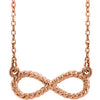 14K Rose Rope Infinity-Inspired 18" Necklace - Siddiqui Jewelers