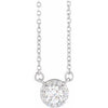 14K White 1/3 CTW Lab-Grown Diamond French-Set 16-18" Necklace Siddiqui Jewelers