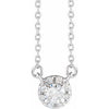 14K White 1/5 CTW Lab-Grown Diamond French-Set 16-18" Necklace Siddiqui Jewelers