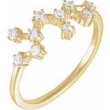 14K Yellow 1/4 CTW Natural Diamond Sagittarius Constellation Ring Siddiqui Jewelers