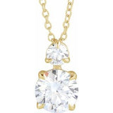 14K Yellow 1 CTW Lab-Grown Diamond Claw-Prong 16-18" Necklace Siddiqui Jewelers